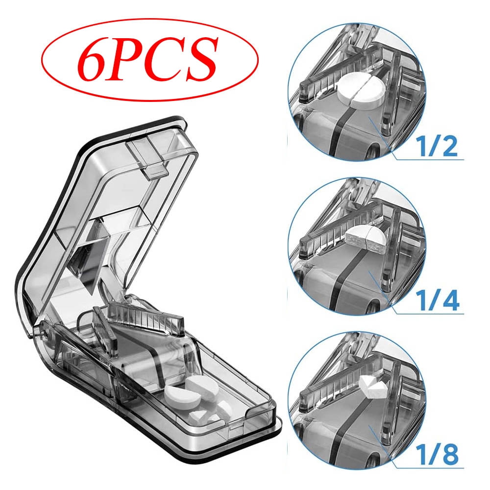 Pill Cutter for Small Pills, Tablet Splitter with Blade Guard, Safety