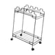 thumbnail image 4 of Soporte para bolsa de basura con ruedas, marco de soporte para bolsa de hoja de Metal para jardín, interior, pícnic al aire libre, cocina y fiesta, 4 of 7
