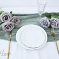 thumbnail image 3 of Lvefit 12 Rosas Artificiales De Rosas Grises Con Tallo Largo, Ramo De Rosas De Seda Para Bodas, Despedidas De Soltera, Fiestas, Decoración Del Hogar, 3 of 5