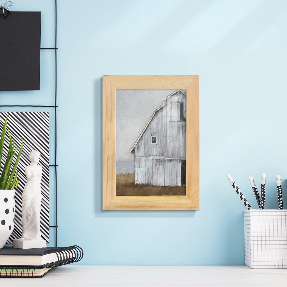 Abandoned Barn II -Framed Print w/glass-Natural Wood