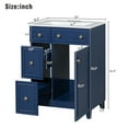thumbnail image 2 of Harper & Bright Designs 24" Small Bathroom Vanity with Sink Set, Bathroom Combo Cabinet Undermount Sink with 2 Storage Drawers, Blue, 2 of 18