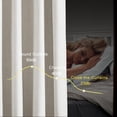 thumbnail image 4 of NICETOWN 100% Blackout Curtains, Pinch Pleated Linen Blend Curtains with Hooks Thermal Sound Reducing Drapes for Bedroom/Living Room, W34 x L84, Cream, 2 Panels, 4 of 8