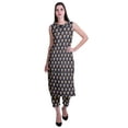 thumbnail image 1 of Moomaya Printed Womens Sleeveless Peter Pan Collar Kurta Pant Set,2 Piece Ethnic Set, 1 of 6