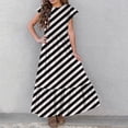 thumbnail image 4 of Nrmrqzzcjnd Offres Mode Filles Été Nouvelles Manches Courtes Robe Col Rond Couleur Unie, 4 of 6