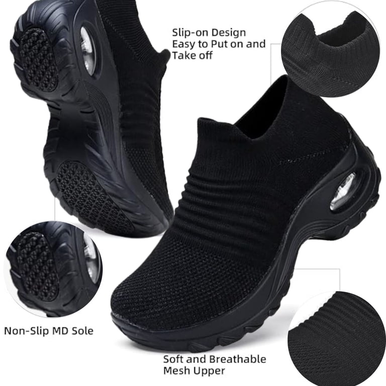 Lightweight Breathable Mesh Walking Shoes with Cushioning and Non-Slip Sole Amazon.com | Women main image 3