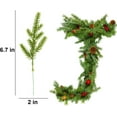 thumbnail image 2 of EBAOKUUP 60 Pack Artificial Pine Needles Branches Garland - 6.7 x 2 Inch Green Plants, Fake Greenery Pine Picks for DIY Garland Wreath Christmas Embellishing & Home Garden, 2 of 7