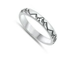 thumbnail image 4 of Oxidized Mountain Range Ring .925 Sterling Silver Band Jewelry Female Male Unisex Size 6, 4 of 4