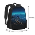 thumbnail image 2 of Lafuoo Planet Earth Pattern Large Capacity Backpack, Durable Adjustable Straps Campus, Travel, Work Computer Backpack, Unisex-One Size, 2 of 7