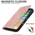 thumbnail image 2 of Dteck Fit for Apple iPhone X,Apple iPhone XS Wallet Case with RFID Blocking Card Slots,Drop Protection Premium PU Leather Magnetic Folio Flip Kickstand Holder Phone Cover,Pink, 2 of 10