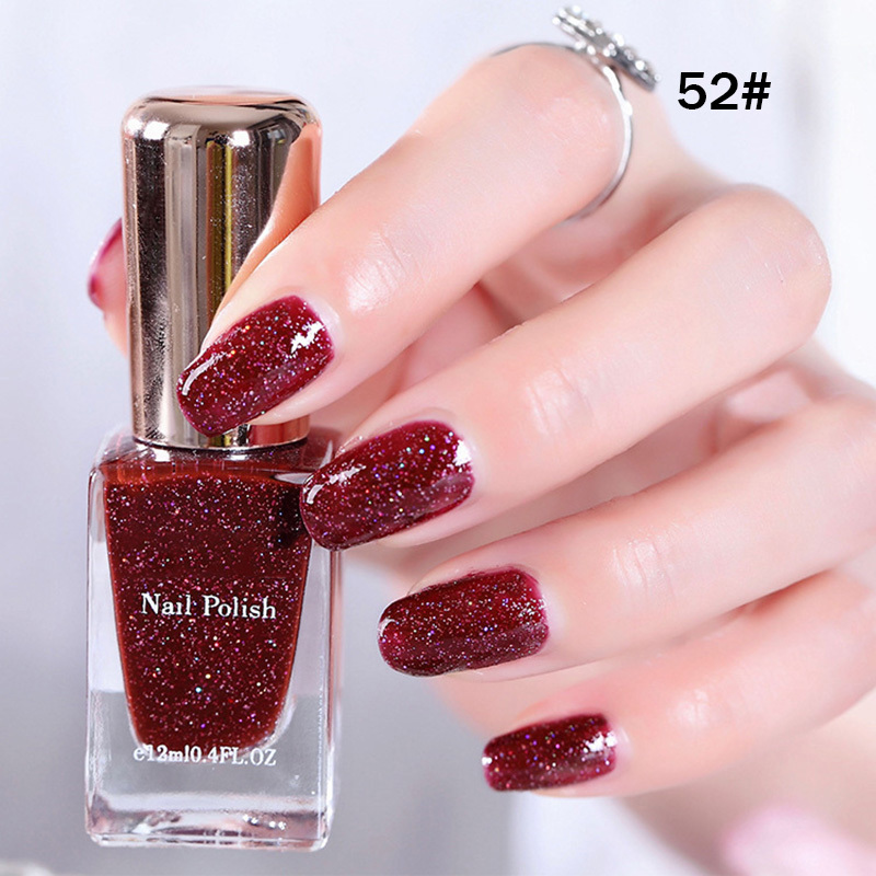 HRSR Peel Off Nail Polish Pray Nail Polish Waterborne for Women 12ml Easy to Apply(52