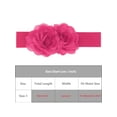 thumbnail image 4 of Cinturón Elástico Ancho de Doble Flor Grande INSPIRE CHIC para Mujeres, Cinturones de Cintura Chunky para Vestir Hasta 75cm/29.53" Rosa Fucsia, 4 of 6