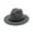 Light Grey, variant on Jazz Cap Wide Brim Breathable Solid Color Fedora Hat Winter Floppy Women Cap Streetwear
