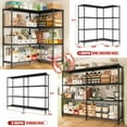 thumbnail image 3 of REIBII 61.7" Wide Metal Storage Shelves 1200LBS Wire Shelving Unit 4 Tier Adjustable Shelving for Garage Shelf Pantry Shelves Kitchen Shelving, 3 of 7