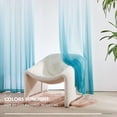 thumbnail image 4 of Deconovo Ombre Linen Sheer Curtains 2 Panels Rod Pocket Gradient Voile Curtains 52 x 90 inch Blue, 4 of 5