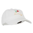 thumbnail image 5 of New York Rose with Map Embroidered Unstructured Washed Cap - White OSFM, 5 of 5
