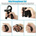 thumbnail image 6 of 5pcs Hand Grip Strengthener Forearm Workout Kit, EEEkit Grip Strength Trainer, Adjustable Resistance 22 to 132lbs Hand Gripper, Finger Exerciser, Finger Stretcher, Grip Loop, Stress Relief Grip Ball, 6 of 9