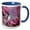 Blue/White, variant on 3drose, Song Sparrow in Eastern Redbud Tree, Marion, Il, 11oz Two-tone Red Mug