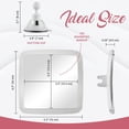thumbnail image 3 of 10X Magnifying Makeup Mirror with Suction Cup - Suitable for Cosmetic, Vanity, Bathroom, and Travel Use - Designed for Precise Makeup Application and Skin Care - 6.3" x 6.3" (Square), 3 of 8