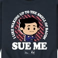 thumbnail image 3 of The Office - Bacon Sue Me - Men's Crew Neck Fleece Pullover, 3 of 5
