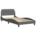 thumbnail image 3 of vidaXL Bed Frame with Headboard Platform Mattress Foundation Bedroom Fabric, 3 of 8