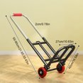 thumbnail image 2 of Unatoiry Handy Hand Trailer For Moving Luggage And Groceries With Ease Making Storage And Transportation. black 8cm, 2 of 6