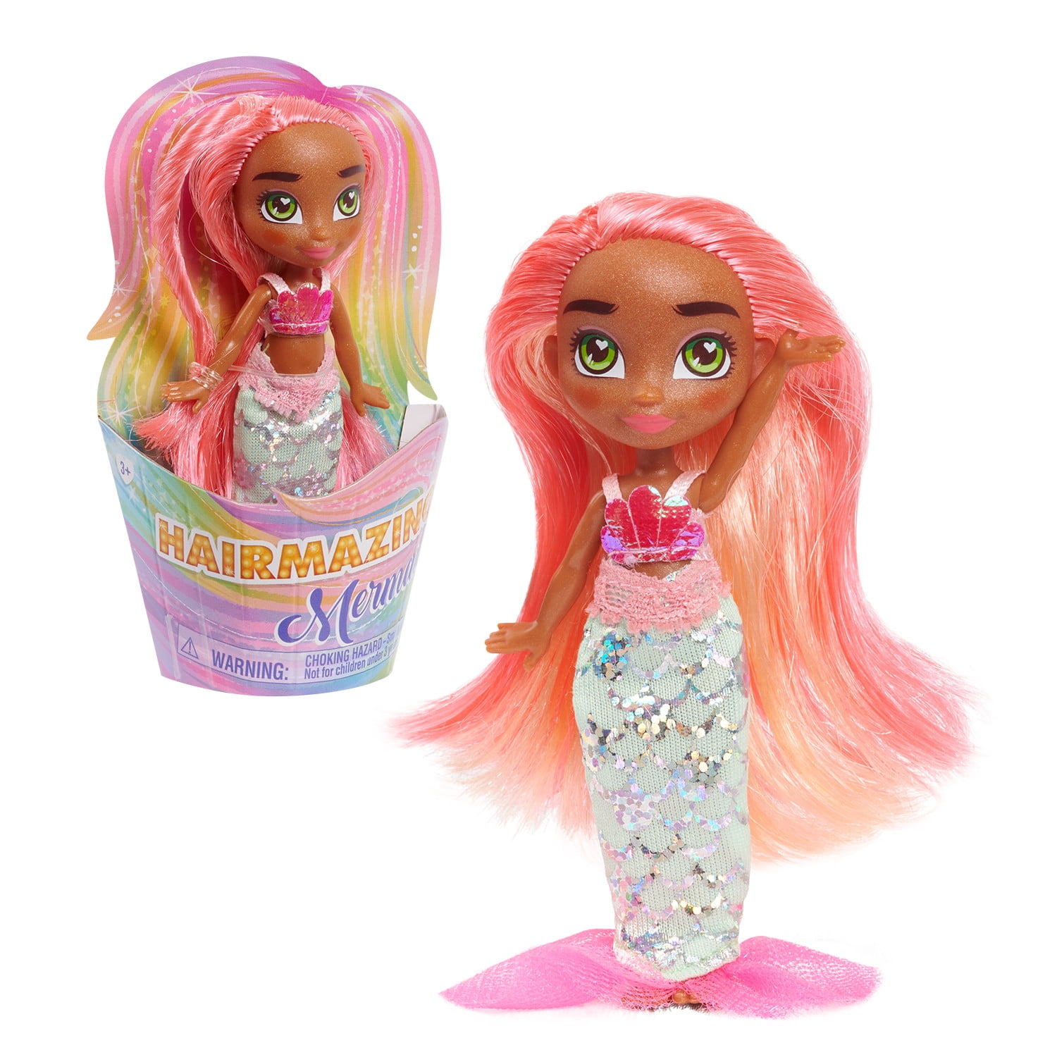 Hairmazing Collectible Small Dolls, Styles May Vary,  Kids Toys for Ages 3 Up, Stocking Stuffers and Small Gifts