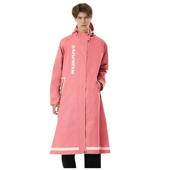 PMVFHDE Women's Oversized Raincoat 【 Cycling & Hiking Rain Poncho】 Extra Large & Wide Full Body Raincoat For Outdoor Pink,XXL