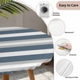 thumbnail image 5 of Blue Grey Stripe Round Fitted Tablecloth with Elastic Edge, Waterproof Table Cloth Table Cover for 36"-44" Tables, Farmhouse Modern Art Striped Tablecloths for Dining Picnic Indoor Outdoor, 5 of 9