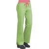 Med Couture Women's EZ Flex Junior Fit Moda Solid Scrub Pant Medium Key Lime/Apricot