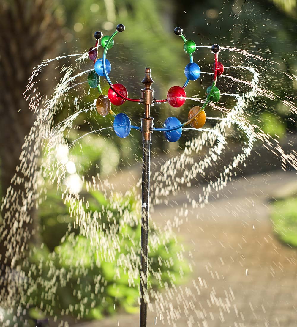 Hydro-Disc Wind Spinner for Gardens by Problem Solvers