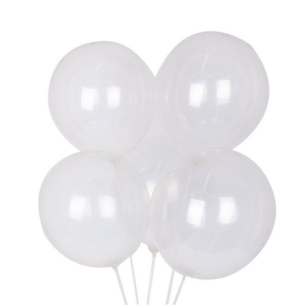 12 Zoll Luftballons Transparente, 100 Stück Transparente Latex Ballons, Runde Durchsichtige Helium Ballons, Partyballon Deko Für Geburtstag, Hochzeit, Geschlecht Offenbaren, Brautdusche,
