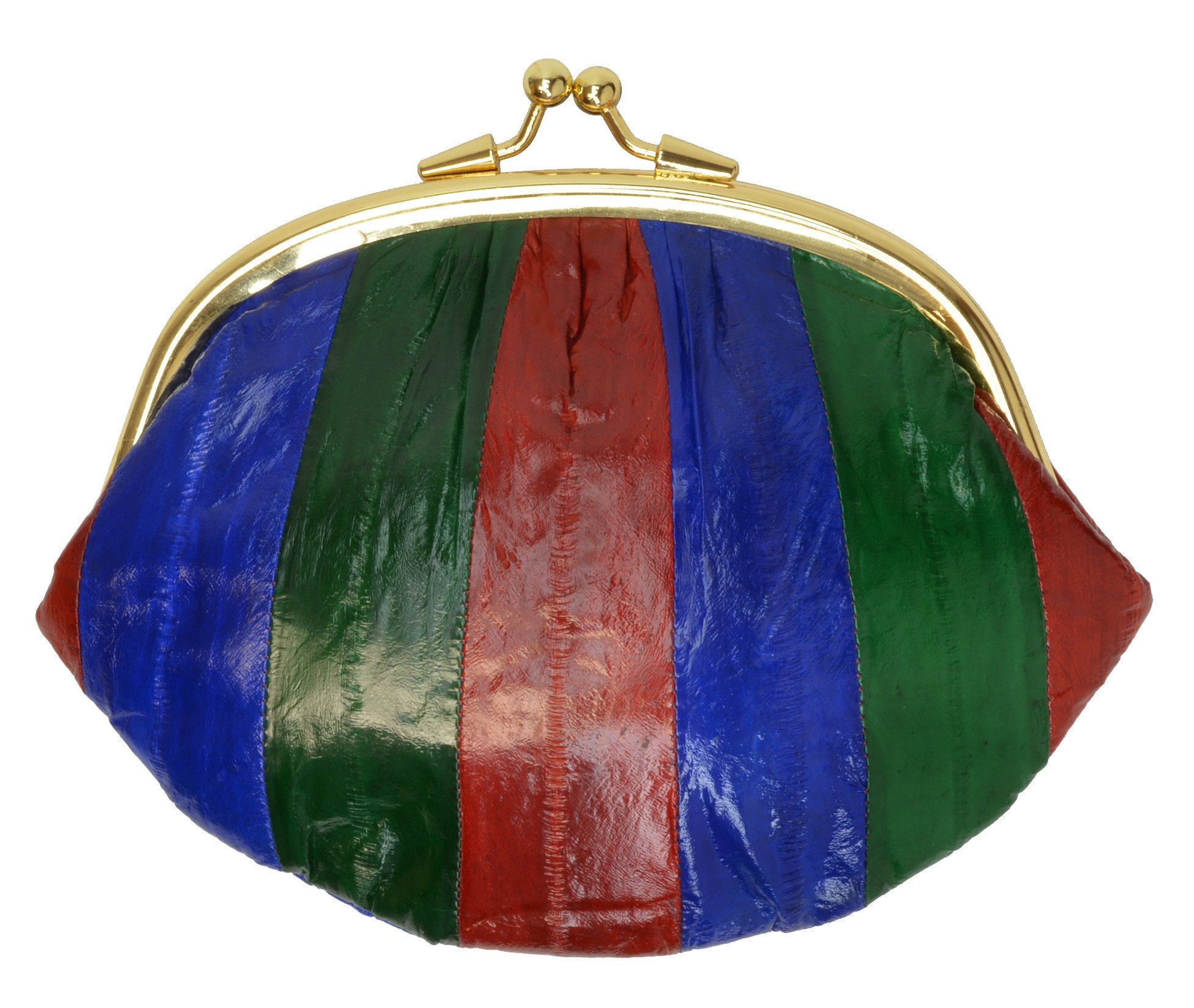 menswallet Eel Skin Large Double Coin Purse Change Wallet E 10 BIG