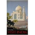 thumbnail image 2 of Bagdatopoulus, William Spencer 16x24 Gold Ornate Wood Framed with Double Matting Museum Art Print Titled - Visit India, The Taj Mahal, 2 of 4