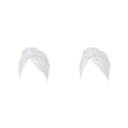 thumbnail image 3 of Sonducket Turbante Nudo Estilo étnico Interior Hijab Espiral Beanie Color sólido Moda Loss Bonnet Decoración Ropa diaria Boda Blanco Blanco 2Conjunto, 3 of 6