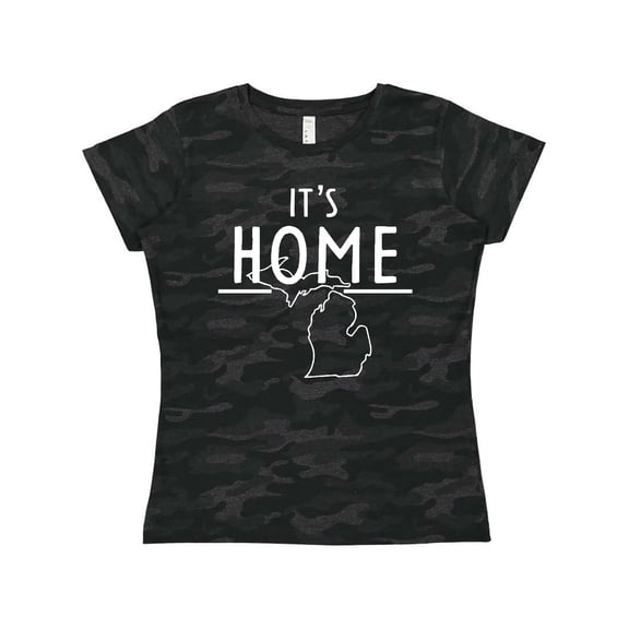Inktastic It's Home- State of Michigan Outline Women's T-Shirt