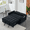 Black, variant on Adjustable Back Velvet Futon Sofa Bed, Modern Convertible Couples Sleeper with Side Pockets, Fold Down Couch for Living Room, Apartment,Black