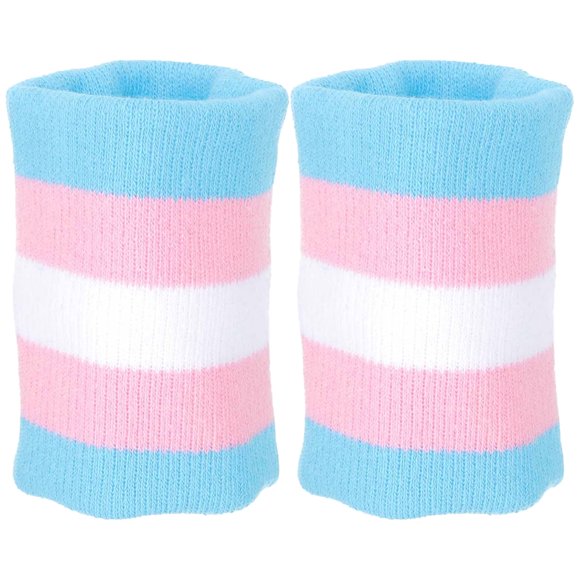Spandex Latex Silk Cotton Sports Accessories Fitness Tracker Bracelet Exercise 1 Pair Pink Sky Blue Hand