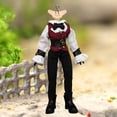 thumbnail image 1 of 1/12 Camisa y pantalones de vestir realistas para cosplay casual elegante retro con chaleco, disfraz para hombres de 6 pulgadas, cuerpo de muñeca de, 1 of 8
