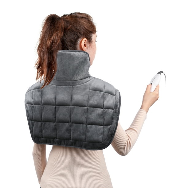 Heating Pad for Neck and Shoulders Relief, 19" x 22" Electric Weighted
