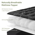 thumbnail image 4 of BEDLORE King Mattress Topper Gray, Breathable Bamboo Pillow Top Pad for Back Pain Relief,6-18 inch Deep Pocket, 4 of 10