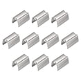 thumbnail image 1 of Uxcell Fold Over Crimp Caps, 15 x 7mm Ribbon End Clasp Tips Clamp Cord Ends, White Nickel 100 Pack, 1 of 7