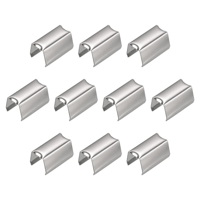 Uxcell Fold Over Crimp Caps, 15 x 7mm Ribbon End Clasp Tips Clamp Cord Ends, White Nickel 100 Pack