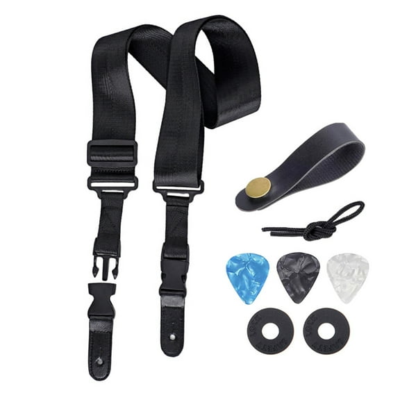 ROZYARD Antislip Soft Nylon Strap for Acoustic/Electric/Bass Guitar, Length Adjustable