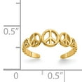 thumbnail image 5 of 14K Yellow Gold Peace Sign Toe Ring, 5 of 6