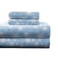 thumbnail image 2 of Pointehaven Heavy Weight Printed Flannel 100-Percent Cotton Sheet Set, Twin, Snow Flakes, 2 of 4