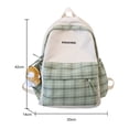 thumbnail image 4 of Mochilas estéticas retro informales a cuadros Kawaii Gran capacidad para viajes Likrtyny Para Estrenar, 4 of 4