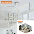 thumbnail image 6 of 52" Modern White DC Motor Ceiling Fan with Remote for Dining Room and Master Bedroom, 6 of 13