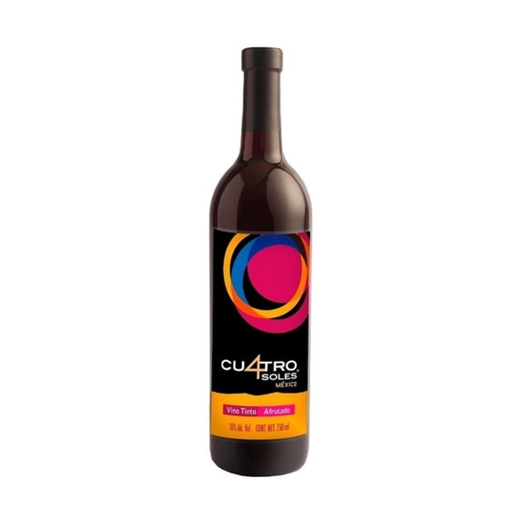 Vino Tinto Cuatro Soles Afrutado 750 ml