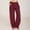 Wine, variant on Wide Pants Waist Long Drawstring Casual Linen Elastic Women Leg Solid Pants Maternity Pants for Women Business Casual Womens Elastic Belted High Waist Casual Loose Long Pants with Pocket Cropped Pants
