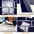 thumbnail image 4 of Walplus 12" x 6" 12 sheets Peel and Stick Tile Backsplash for Kitchen Bathroom Decor Kitchen Decor Deep Blue Glossy, 4 of 7